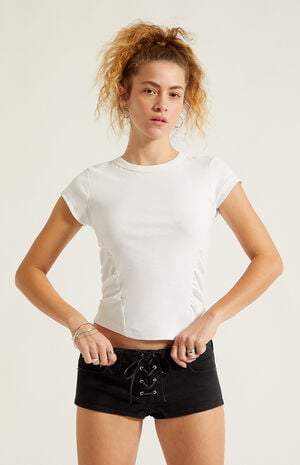 Izzy Ribbed Cinched T-Shirt image number 2