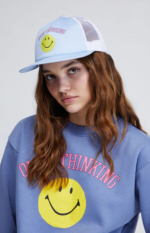 Smile Overthinking Trucker Hat image number 1