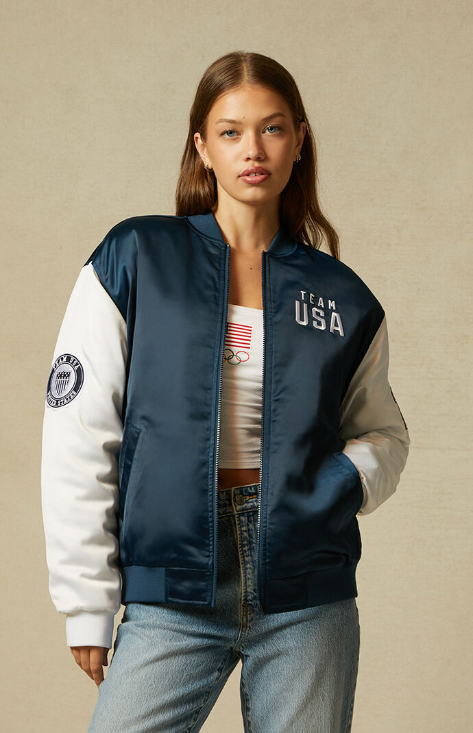 Olympics Women s Team USA Varsity Jacket Size Medium