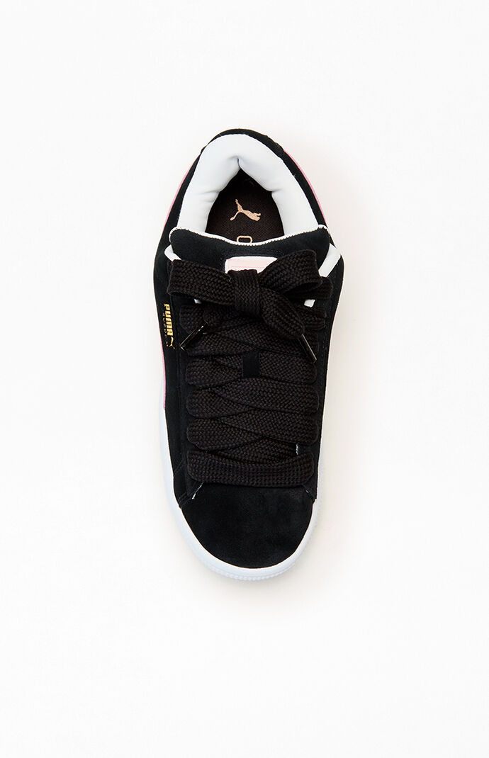 Puma Women's Black & Pink Suede XL Sneakers | Pacsun