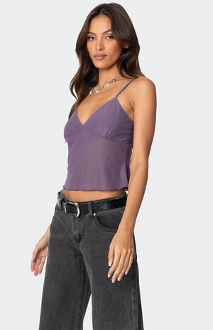 Serafina Sheer Mesh Tank Top image number 3