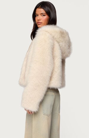 Beyonca Hooded Faux Fur Jacket image number 3