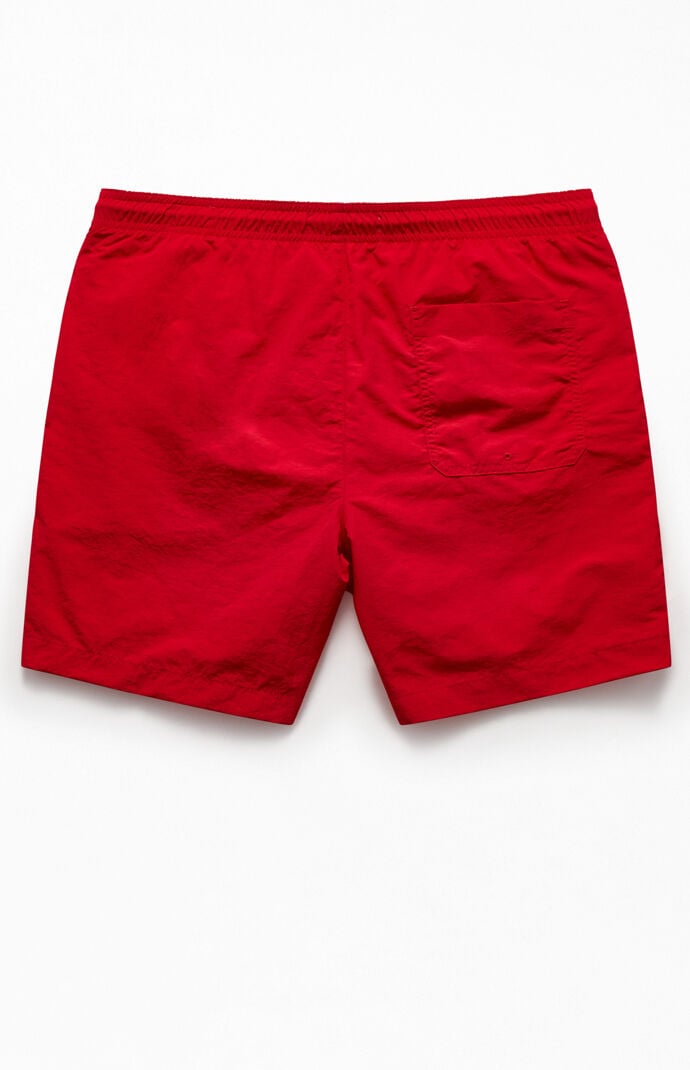 Racing Red 17" Swim Trunks