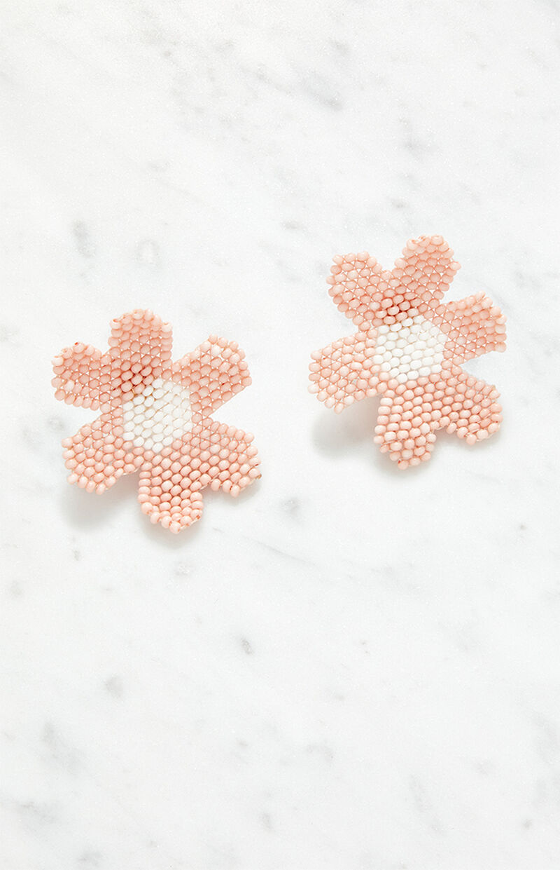 Casa Clara Farrow Beaded Flower Earrings PacSun