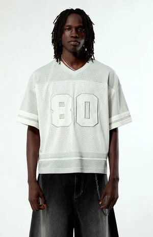 Gray 80 Cropped Football Jersey image number 1