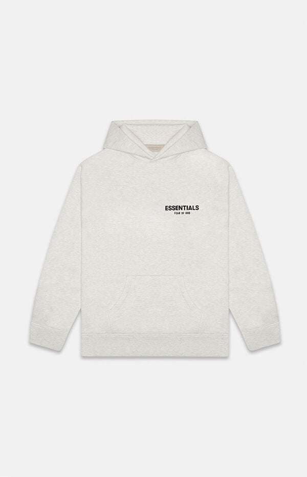 Fear of God Essentials Light Oatmeal Hoodie | PacSun