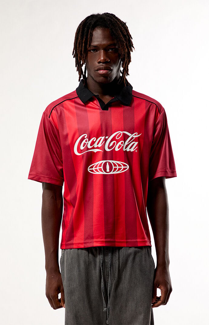 Coca-Cola by Pacsun Sport Tek Short Sleeve Soccer Jersey