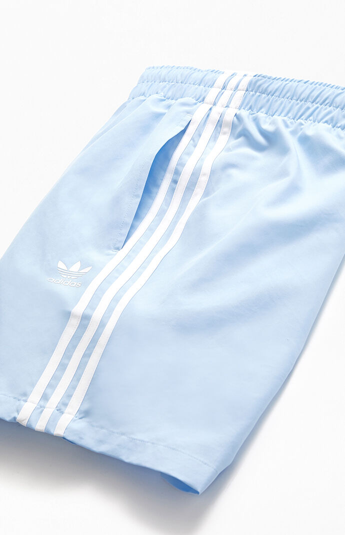 baby blue adidas 3 stripe shorts