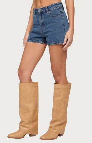 Milena High Rise Denim Shorts image number 2