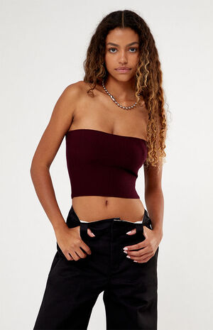 Basic Sweater Tube Top image number 2