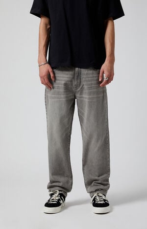 Stretch Gray Straight Jeans