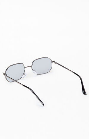Black Oliver Hexagon Sunglasses image number 2