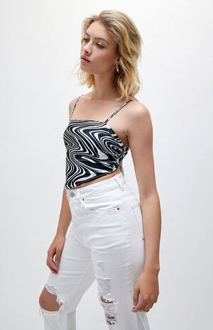 Satin Handkerchief Cami Top image number 3