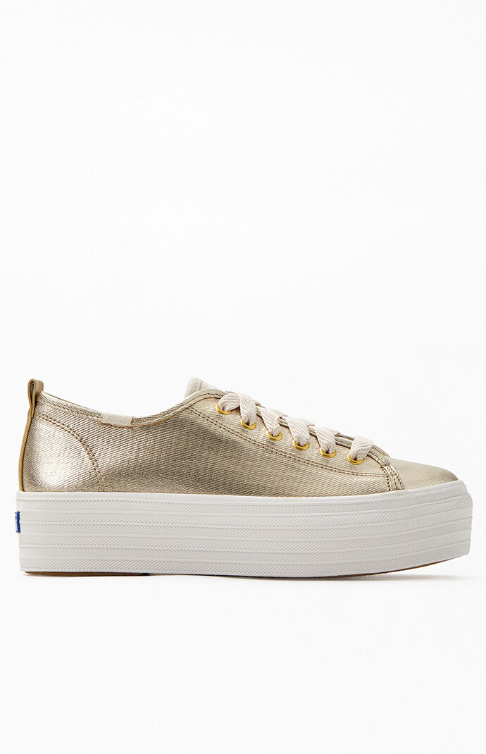 Women's Triple Up Metallic Twill Sneakers