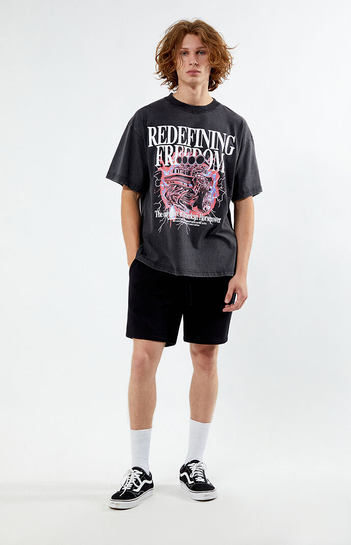 Pacsun Men s Fleece Black Sweat Shorts Size Small