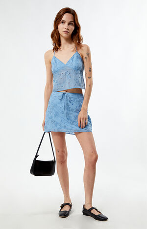 Eyelet Mini Skirt image number 4