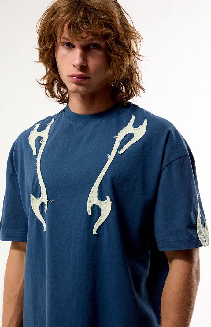 Pacsun Abstract Flame Knit T-Shirt