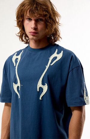 Abstract Flame Knit T-Shirt image number 2