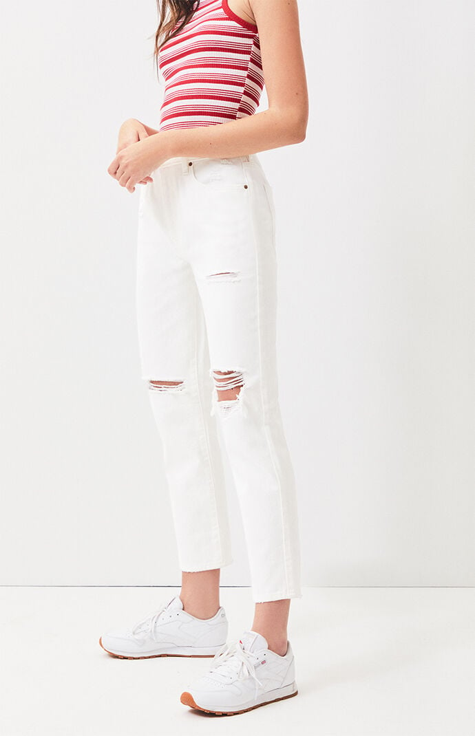 pacsun white ripped jeans