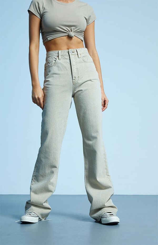 PacSun Eco Beige High Waisted Bootcut Jeans Dulles Town Center