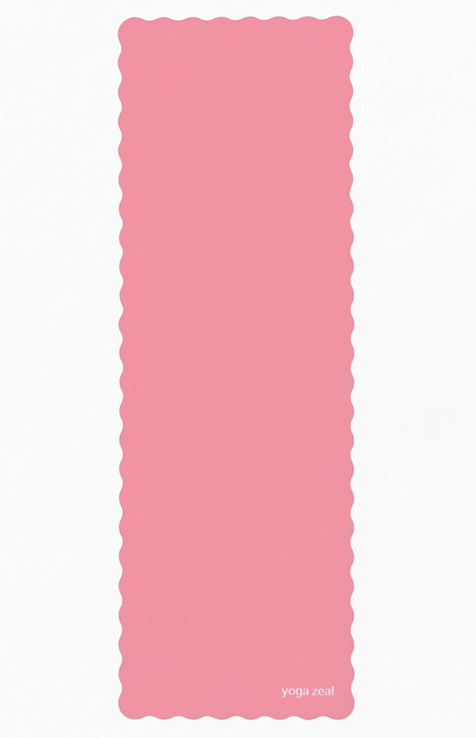 Scalloped Pink Yoga Mat