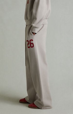 Smoke Grey Lounge Fleece Baggy Sweatpants image number 4