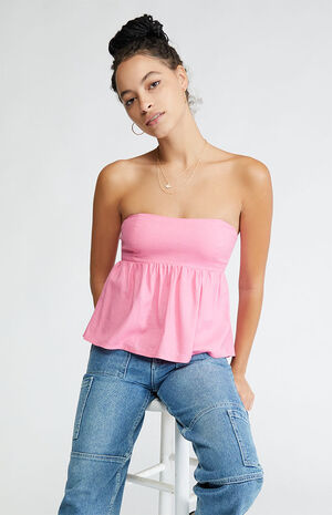 Strapless Tie Back Tube Top image number 1