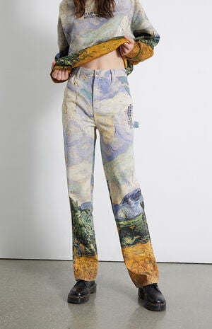 x PacSun Van Gogh Wheat Field With Cypresses Carpenter Pants image number 2