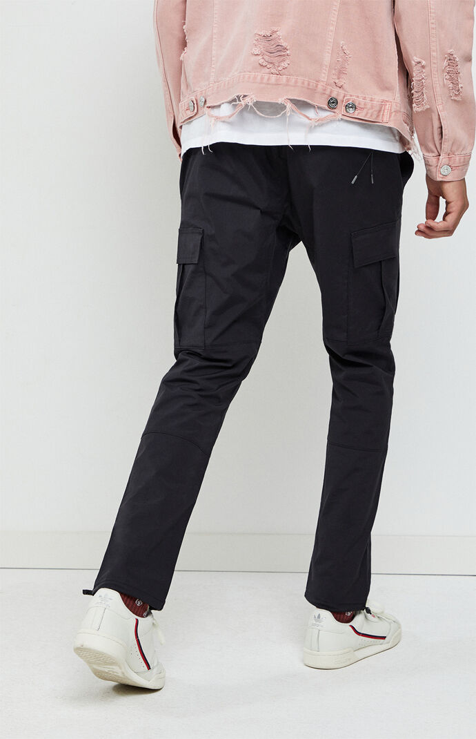 black skinny cargo pants
