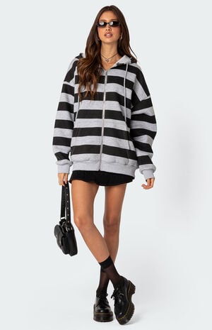 Maritza Oversized Zip Up Hoodie image number 1