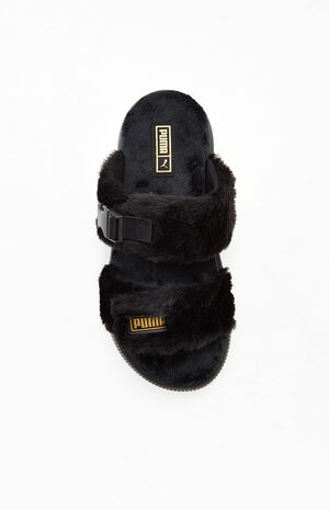 Women's Suede Fur Mayu Sandals image number 5