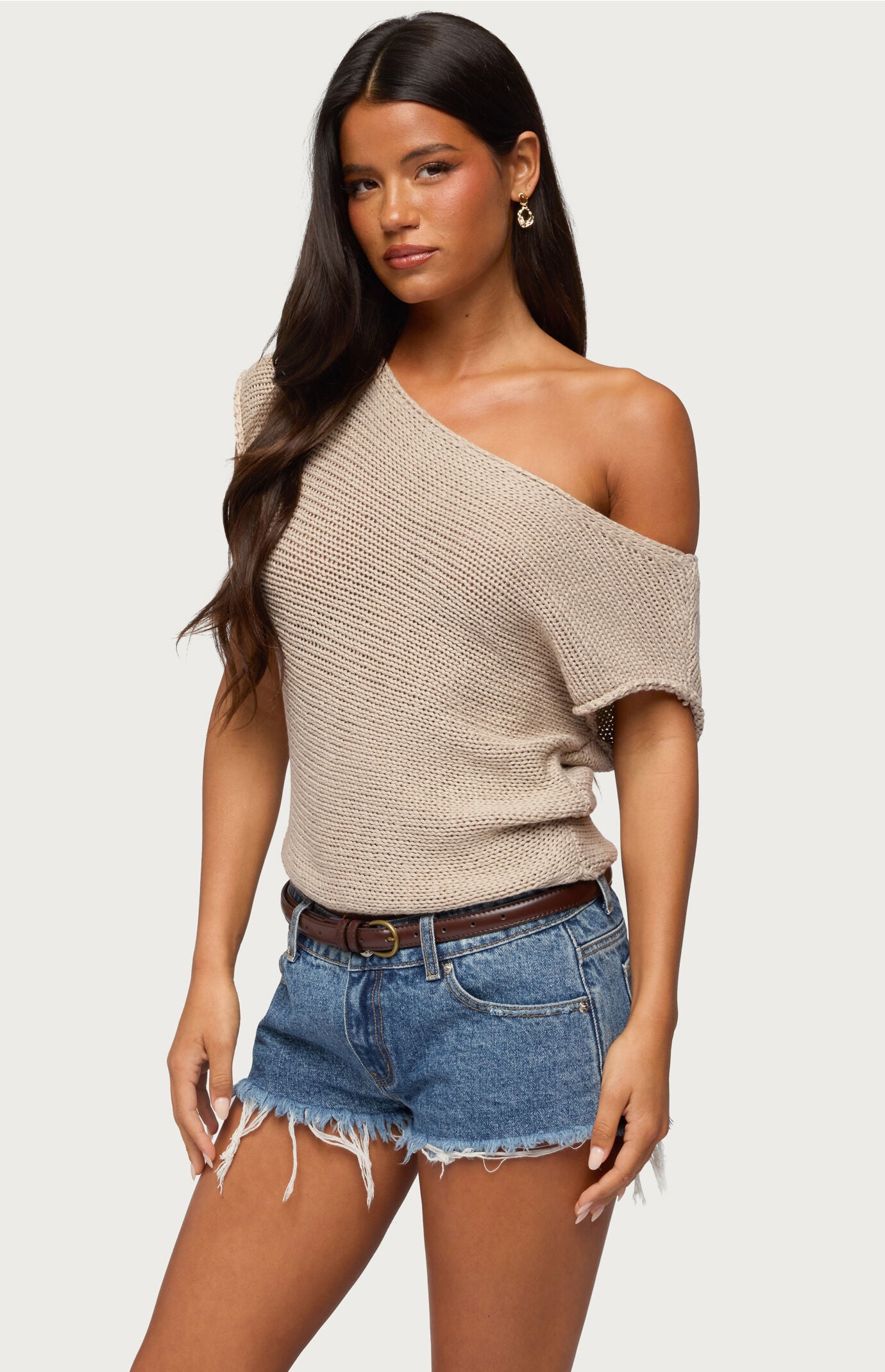 Edikted Naamo Off-The-Shoulder Knit Top