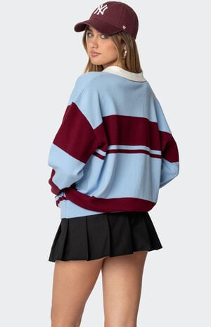 Kian Striped Polo Sweater image number 5