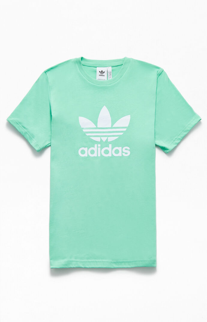 Adidas Mint Trefoil T Shirt Pacsun