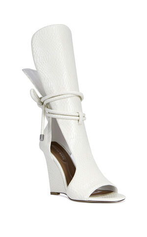 Women's Douma White Wedge Sandals image number 2