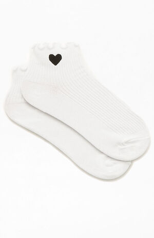 Heart Ruffle Ankle Socks image number 2