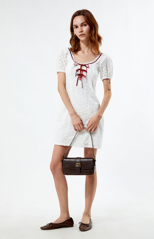 Bow Ribbon Mini Dress image number 1