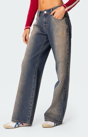 Raelynn Washed Low Rise Jeans image number 4