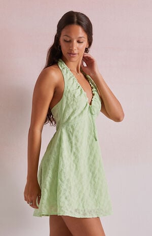 Sarah Tie Back Halter Mini Dress image number 2