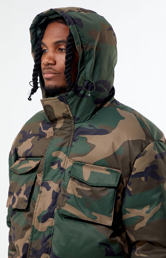 Guess parka jacket on sale mens
