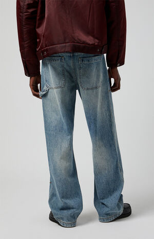 Dylan Baggy Jeans Carpenter Studded Medium Blue image number 4