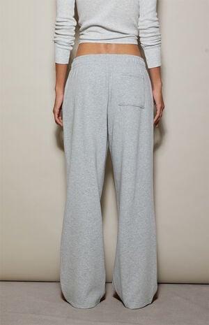 Heather Grey Ultra Soft Fleece Core Vintage Wash Baggy Sweatpants image number 4