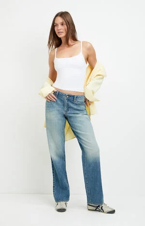 Alex Relaxed Straight Jeans Medium Blue image number 1