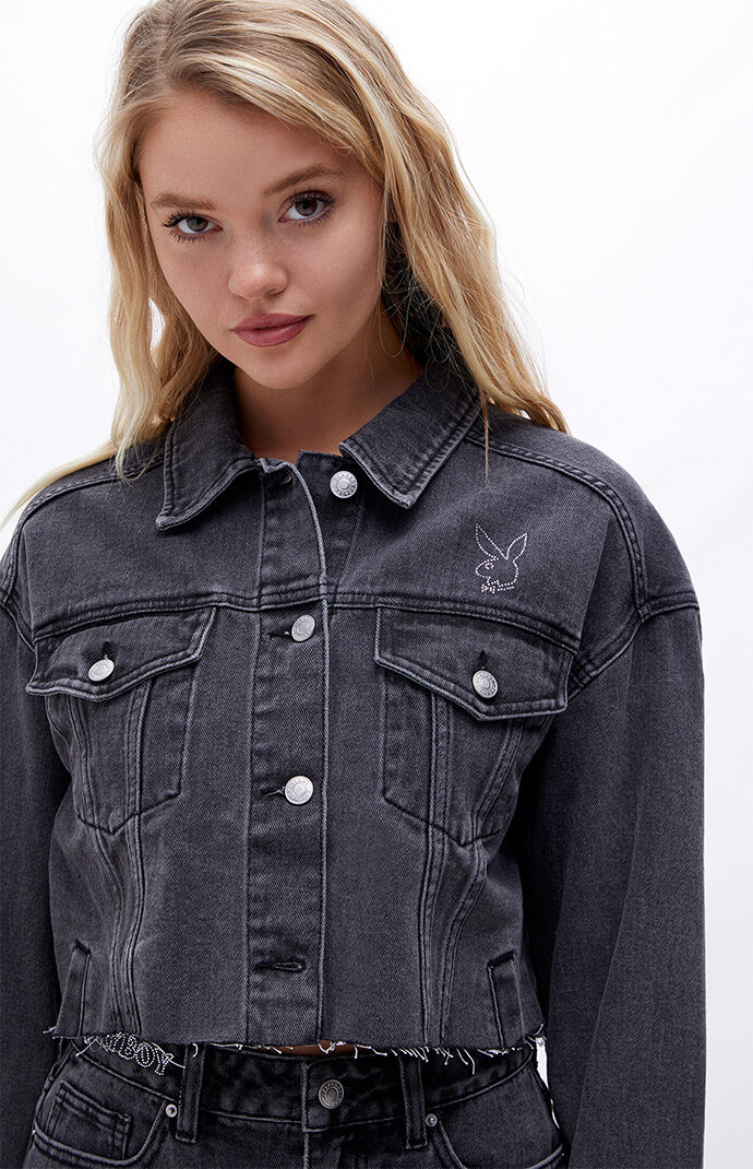 Playboy By PacSun Bunny Cropped Trucker Jacket PacSun