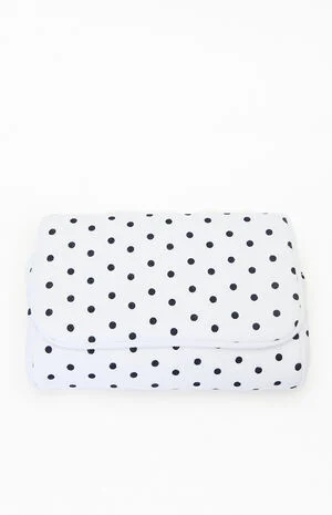 White Polka Dot Makeup Bag image number 1