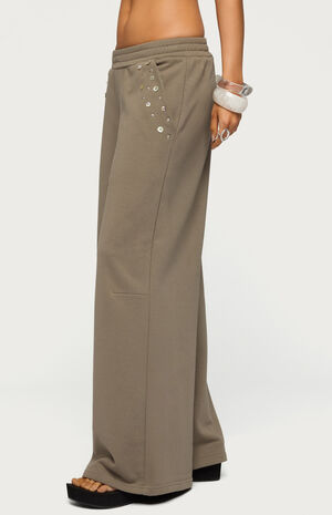 Zania Iridescent Button Sweatpants image number 2