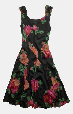 2000s Floral Midi Dress image number 1