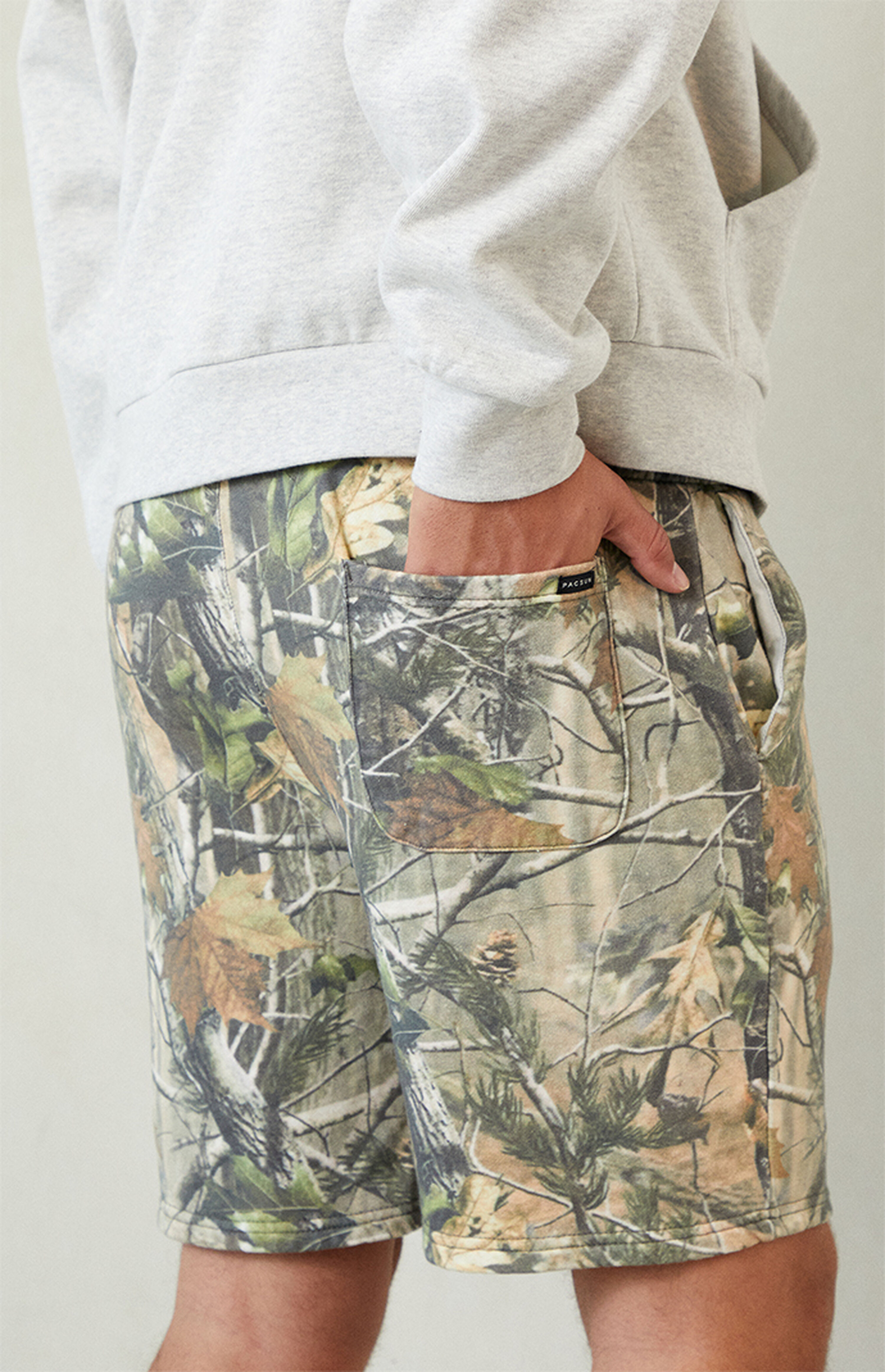 Weiv Mens Full Camo Sweat Shorts