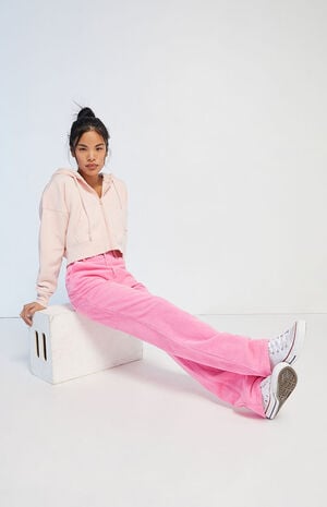 Pink Corduroy Carpenter Pants image number 1