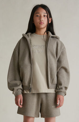 Kids Homestead Heather Full Zip Fleece Hoodie image number 3